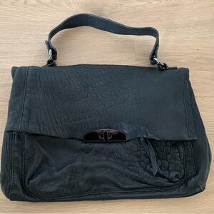 Zara Woman Black Leather Handbag